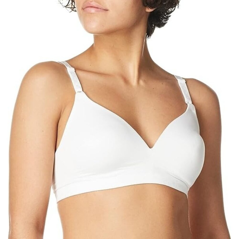 Warner's Women's Blissful Benefits Super Soft Wireless Lightly 34B, White